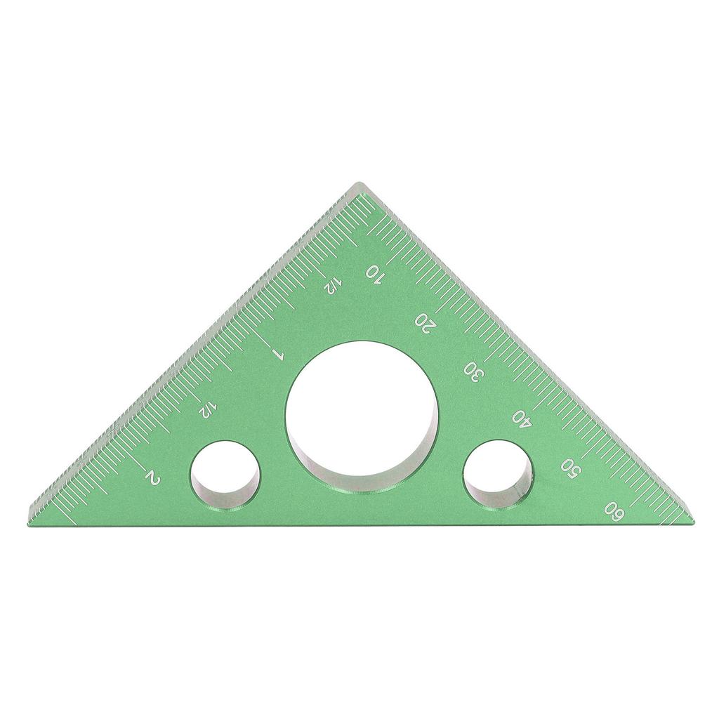 3in Right Angle Measure Ruler Thick Aluminum Alloy 45 Degree Angle Ruler Triangle Square Ruler Woodworking Tools