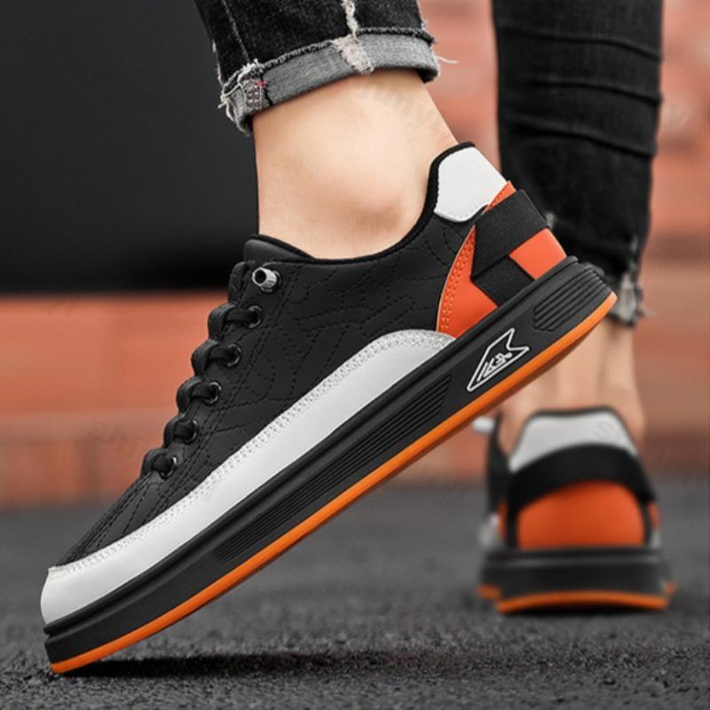 Fashion 2025 New Men Sneakers Fashion PU Leather Casual Shoes Street Skateboard Shoes Men Platform Vulcanized Shoes Tenis Masculino