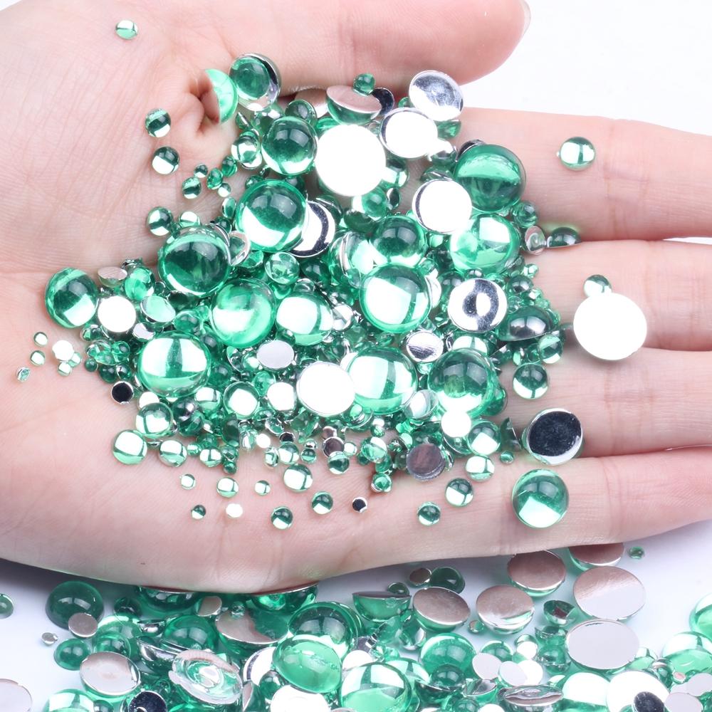 3mm Half Beads Facets Flatback Resin Rhinestones for DIY Jewelry Bags Shoes Phone Case Decorations 10000pcs