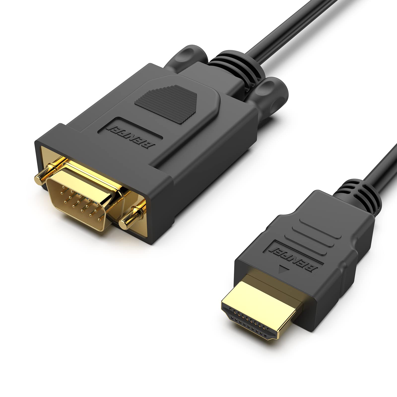 

BENFEI HDMI-VGA кабель однонаправленный HDMI-VGA кабель совместимый с Raspberry Xbox 0.9m (Не обратный), (Источник) (дисплей) (Мужской Мужской) ПК,