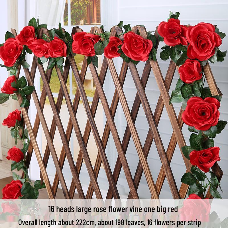 Rozenrank Kunstbloem: Plastic Plant voor Woonkamer, Airconditioningsbuis, Balkondecoratie, of Wandbekleding