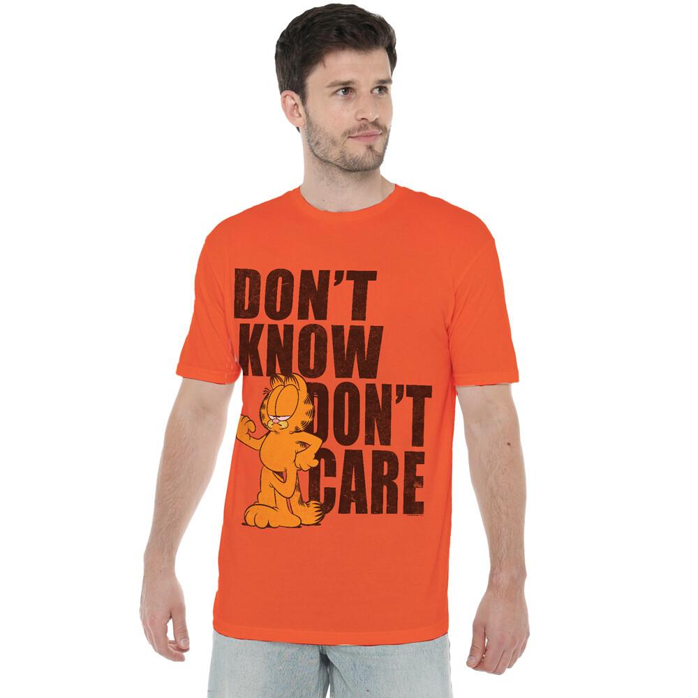 Garfield Don T Know Don T Care T-Shirt S-4XL Orange XXXXL