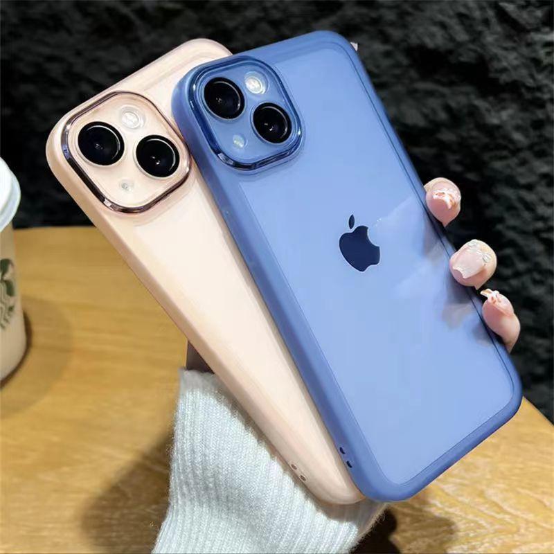 Electroplated Lens Ring with Lens Film, Suitable for Apple 16pro Phone Cases, IPhone15 Soft Full Cover for Anti-drop