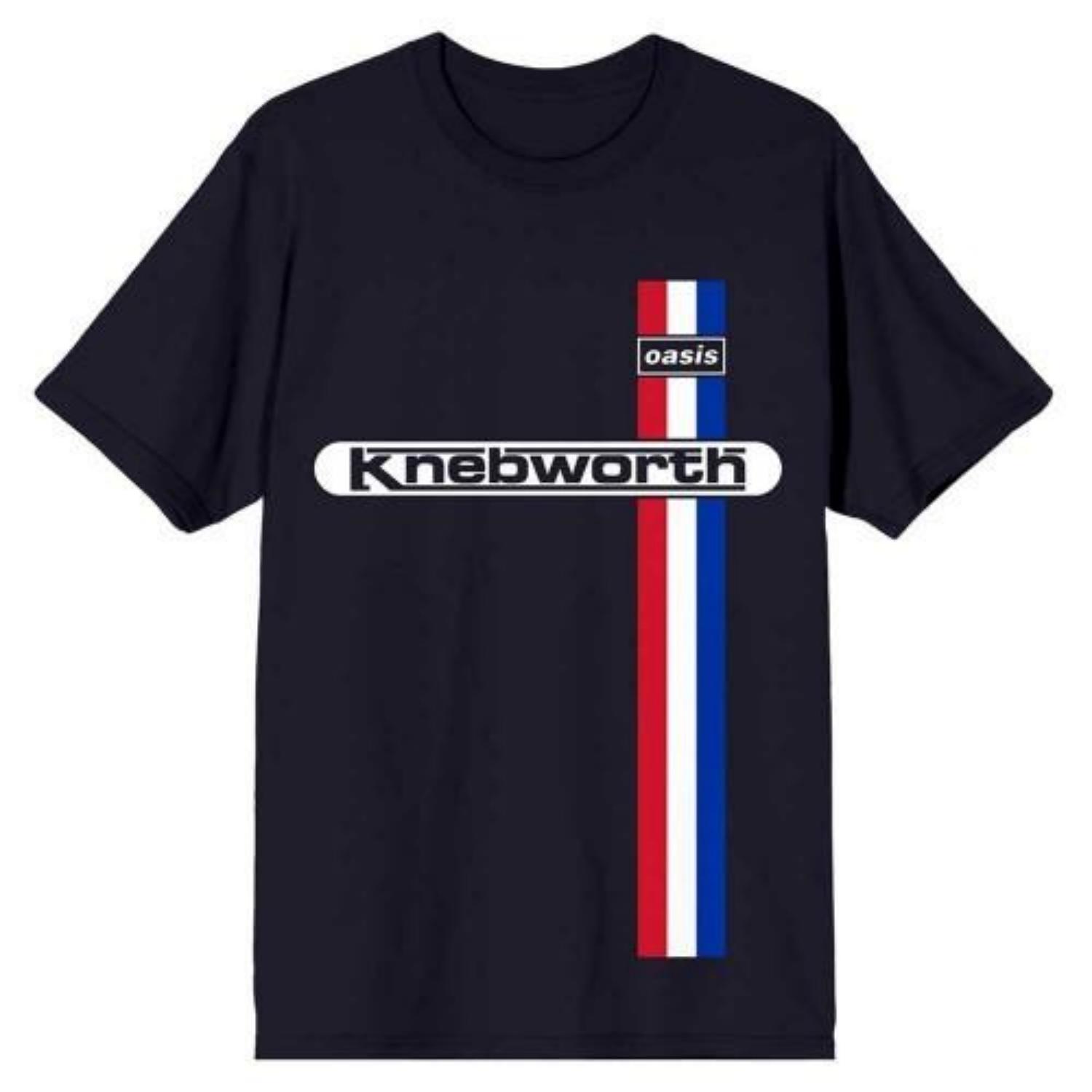 Oasis Unisex Adult Knebworth Vertical Stripe T-Shirt S чёрный