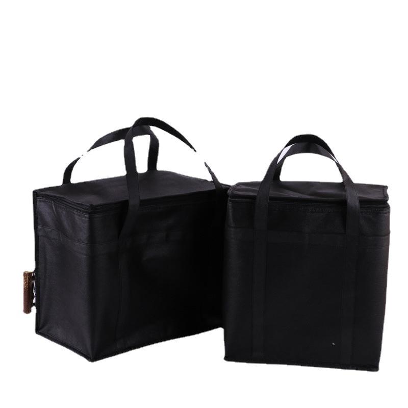 Large Insulated Non-woven Lunch Bag with Long Handle, Fresh-keeping, Car-mounted Ice Pack Bento Bag