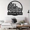 Metal Wall Art Peacock Design Personalized Name Sign Home Decor Indoor Outdoor Gift