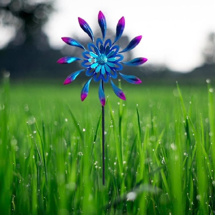 Decorative Metal Wind Spinner Windmill Sculpture Suitable For Lawn Landscape Outdoor Gardens Rotating Art Yard Sculpture