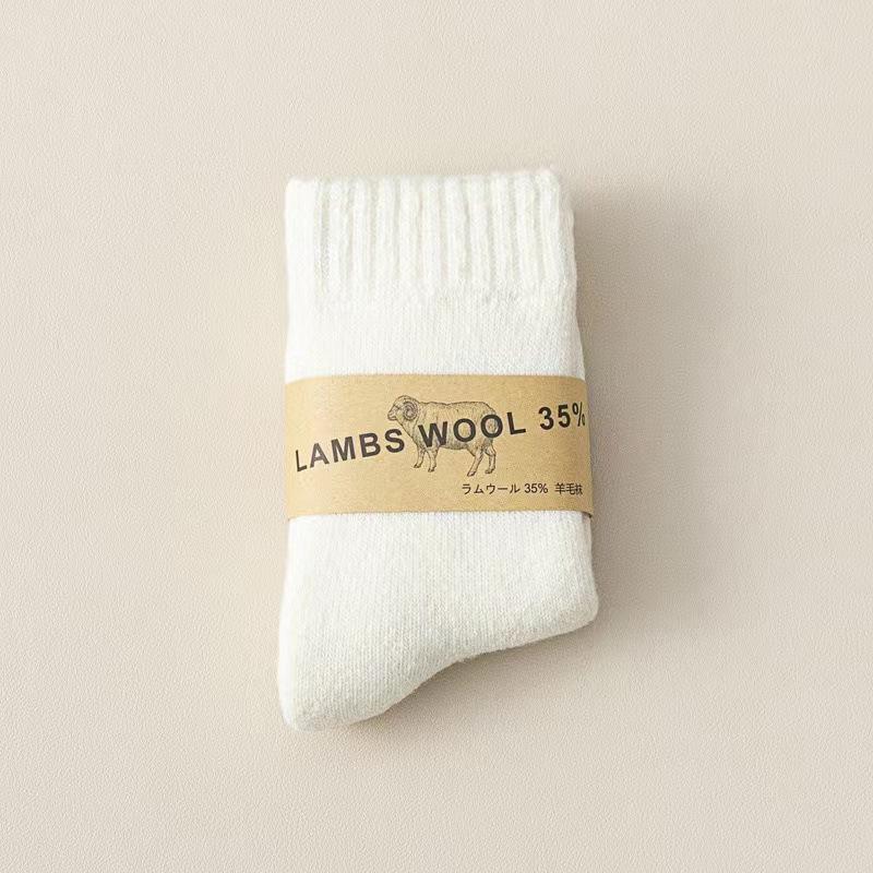 Barn Ullstrumpor Barn Pojkar Flickor Mjuka termostrumpor för baby Mode Enfärgad Barn Höst Vinter Cashmere Plyschsocka