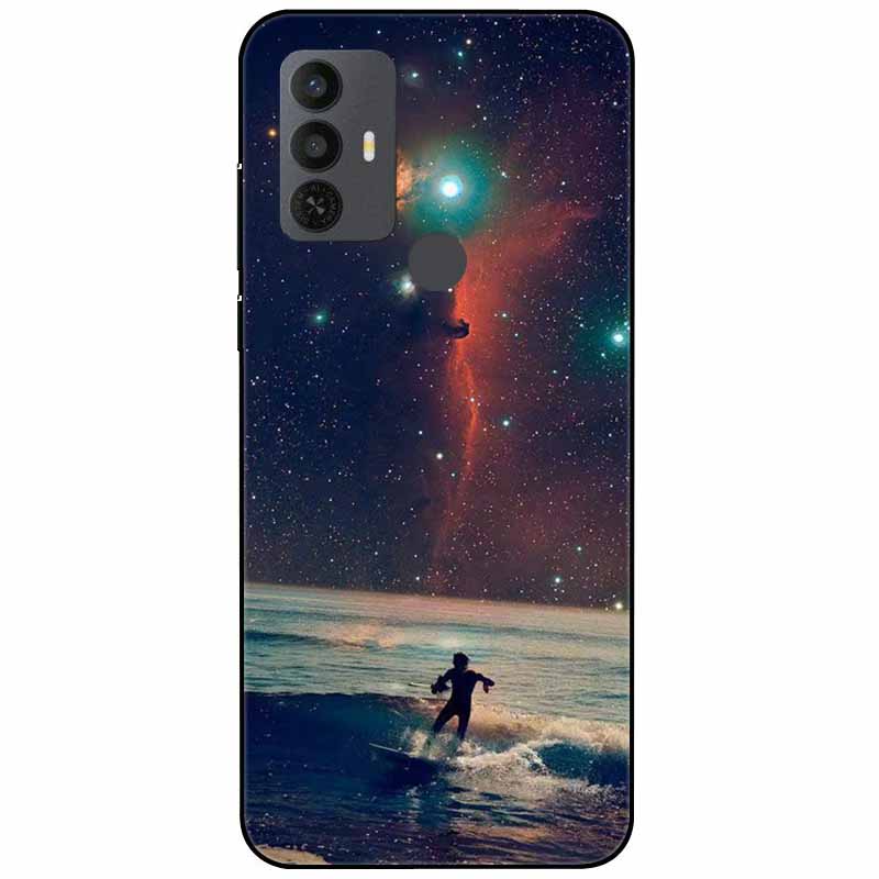 Phone Cover For Alcatel 1V 2021 Case Silicone Lovely Black Bumper Soft TPU Coque for Alcatel 1V (2021) 6002A 6002D 1 V Shells