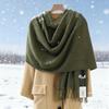 Women'S Shawl Scarf - 300G Soft Burgundy Luxurious Winter Scarf, Thick Warm Outerwear Neckwear, Suitable for Weddings, Parties, And Daily Use