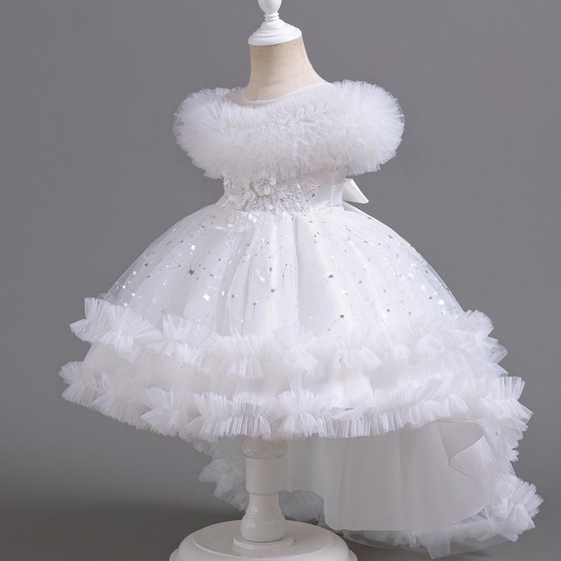 Fluffy Flower Girl's Formal Piano Princess Wedding Dress - New Children's Dress