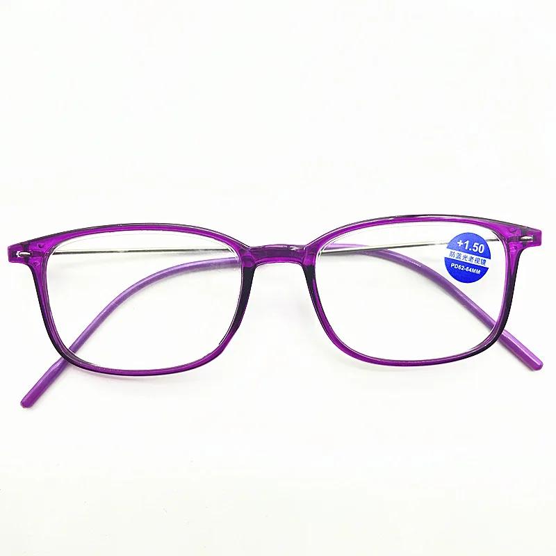 Reading Glasses Men Women New High-definition Anti Blue Light Presbyopia Glasses Ultra Light Comfortable Square Frame Eyewear