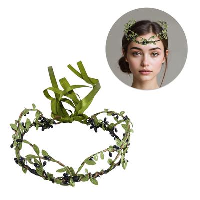 Bridal Headbands Nature Aesthetic Braided Headwear Hairbands Leaves Headwear Makeup Hairbands Birthday Party