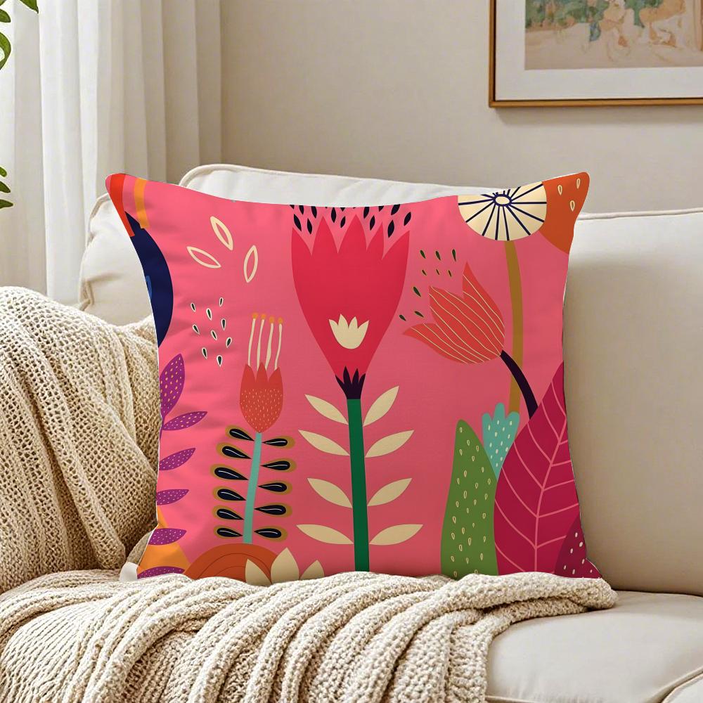Flowers Market Pillow Wall Art Decor Cushion Cushion Cover Pillowcase Antidustmite living Room Sofa Decor Cushion Room