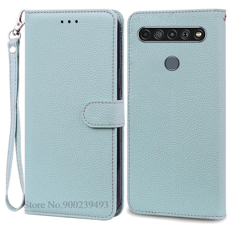 For LG K61 Etui Myk Silikon Lær Lommebok Flip Etui For LG K61 Deksel Coque For Fundas LG K61 LGK61 K 61 Telefonetuier Skall