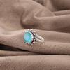 Blue Cat's Eye Gemstone Jewelry, 925 Sterling Silver Ring, Handmade Intuition Jewelry, Pleasant Ring For Women