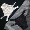 Soldes Panties Dentelle Soie Glacée Taille Basse Femme