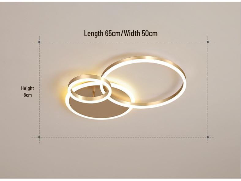 Nordic Modern LED Ceiling Lamp - Creative Round Design for Living Room, Study, Bedroom