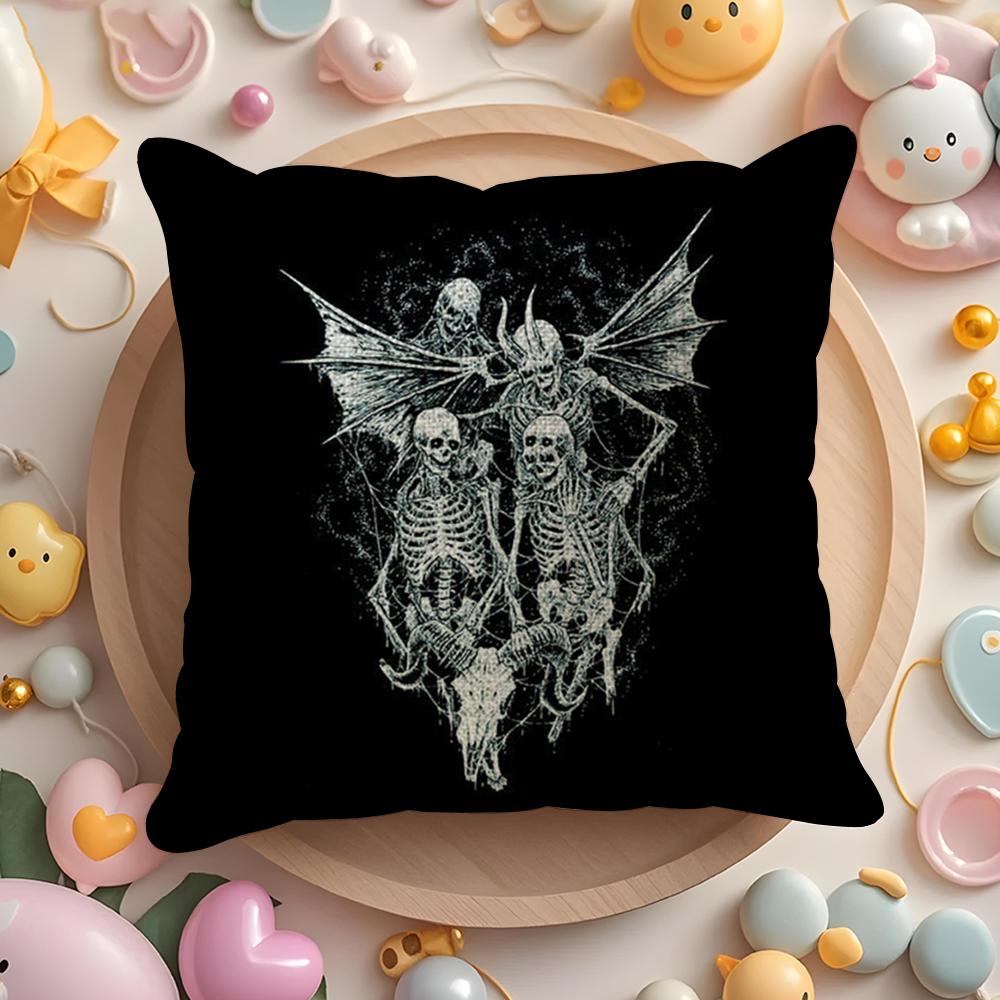 Live In Leipzig Mayhem Burzum Cushion Cover Summer Coolness Linen Fabric Double-Sided Printing Pillow Case Sofa Home Decor Gift
