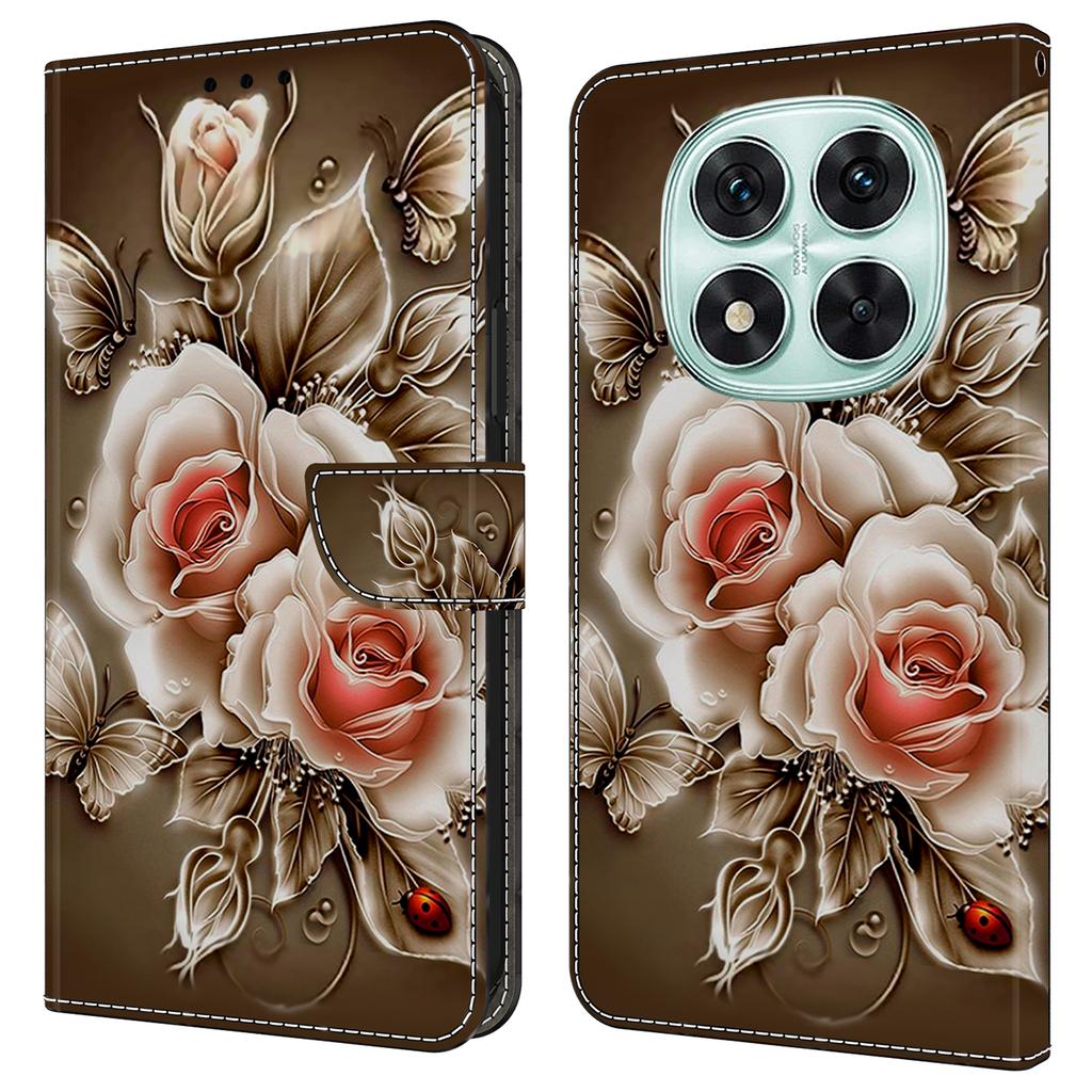 Etui dla Xiaomi Redmi Note 14 Pro 4G Portfel Stojak Wzór Drukowany Skóra PU Klapka Pokrowiec na Telefon