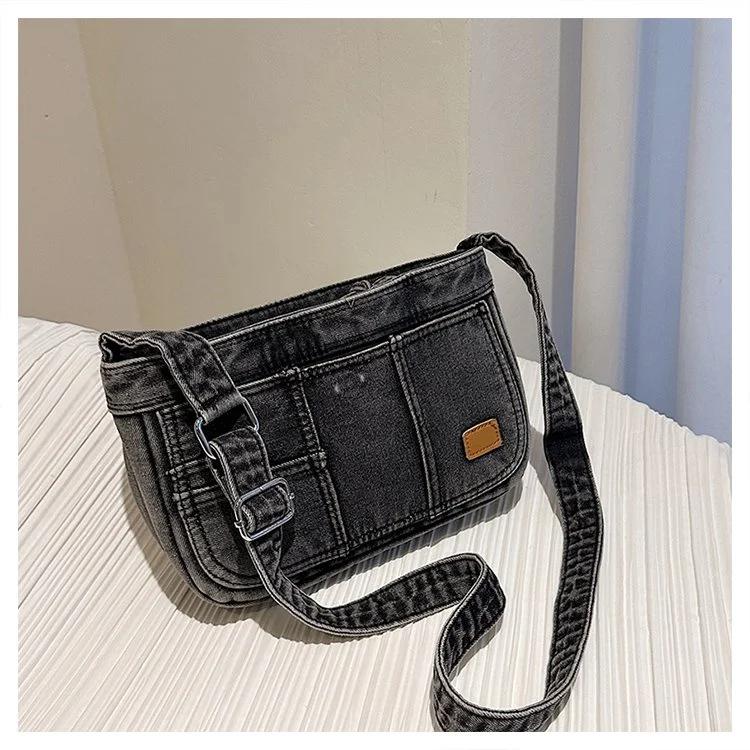 New Style Denim Square Shoulder Bags Casual Versatile Exclusive Design Super Cool Crossbody Bags