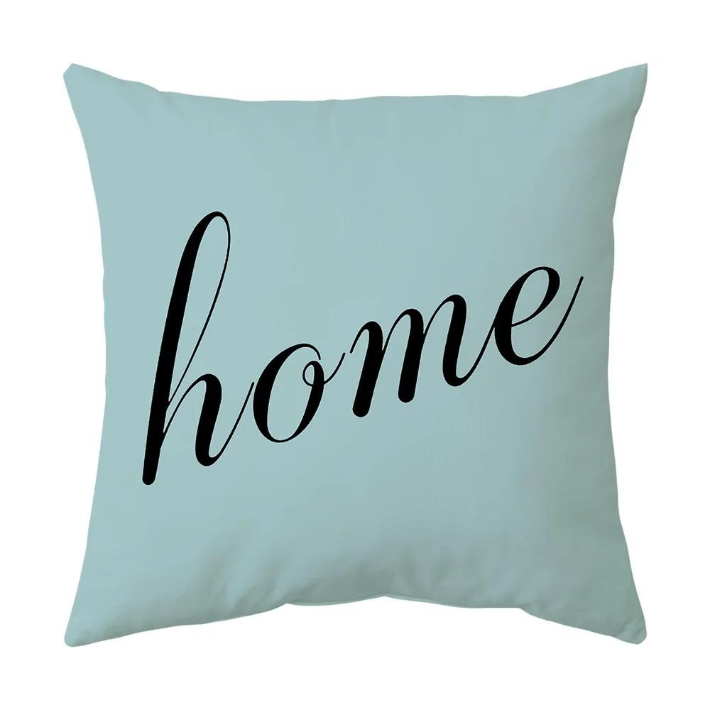 Büro Wohnzimmer Zuhause Kissenbezug Blau Geometrisch Einfaches Muster Kissenbezug Auto Ornamente