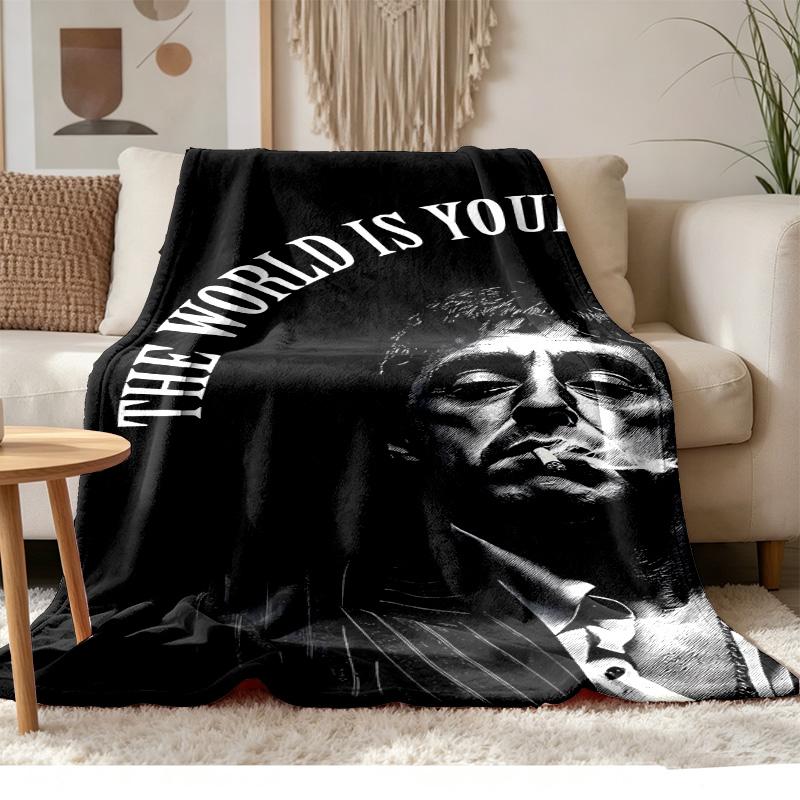 Scarface Soft and comfortable flannel Suitable for sofas living rooms outdoor camping travel and also makes a great anniversary gif