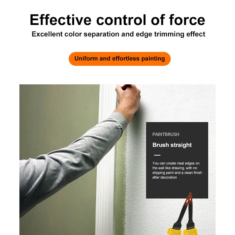 Professional Corner Paint Brush for Walls & Ceilings - Handheld Edger Tool with Clean Cut for Latex Paint, Ideal for Indoor/Outr