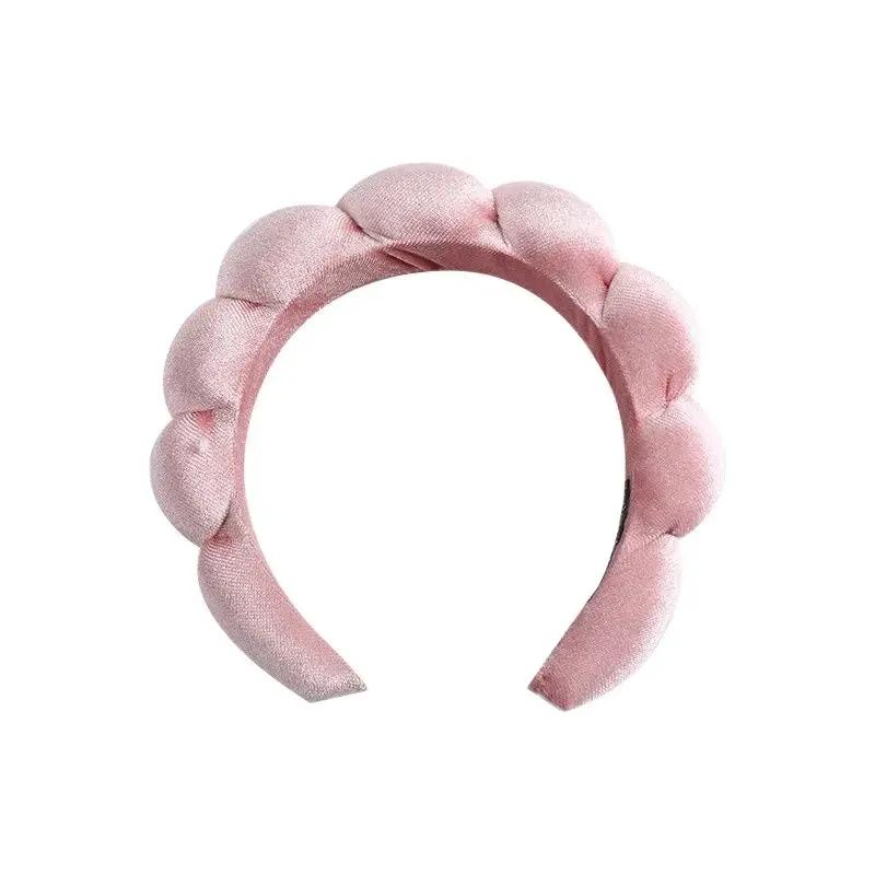 Korean Style Version Velvet Hair Band High Skull Top Sponge Fried Dough Twists High Sense Head Band Hair Accessories Pure Color