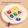 Wooden Shape Sorting Puzzle For Toddlers With Colorful Hand Grip Blocks For Early Learning