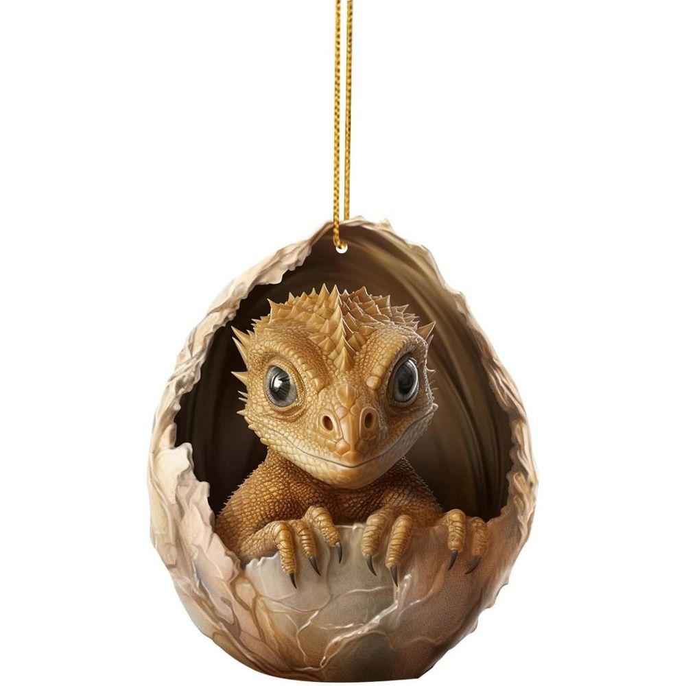 Dragon Egg Dragon Baby Egg Ornament 2D Acrylic Dragon Pendant  Rendering Atmosphere