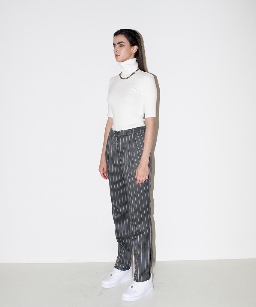 Chaenyuyog Not A Cliche Tailored Trouser [Stripe Gray]