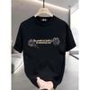 Taglie Europee T-shirt Trendy Stampata a Maniche Corte Pesante da Uomo, Nuova Collezione Estiva in Taglie Forti, Top Casual Versatile