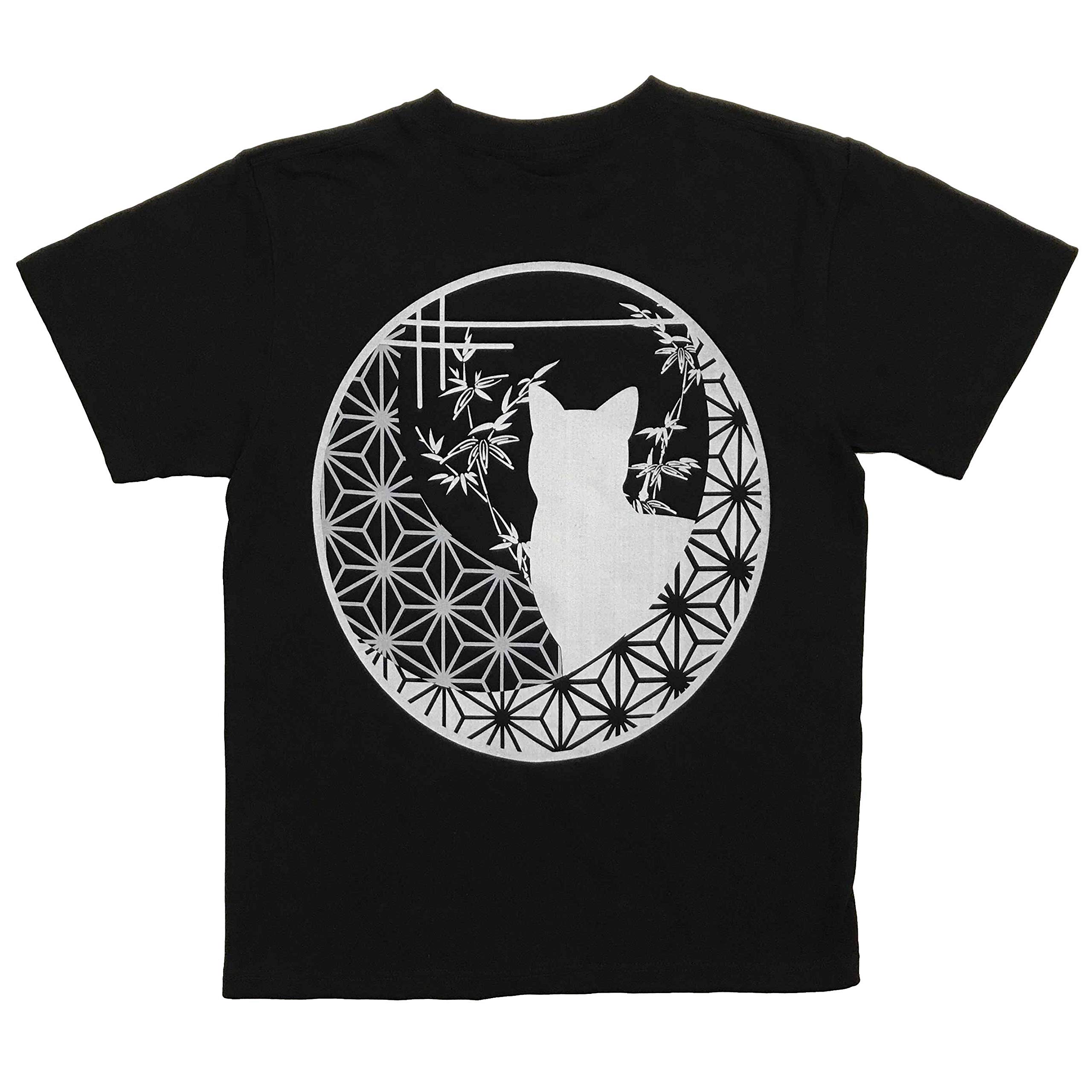 

Edoten T-Shirt, 7.4 oz. Super Heavyweight, Printed Round Window Cat, Black (Back Print), Size LL (XL)