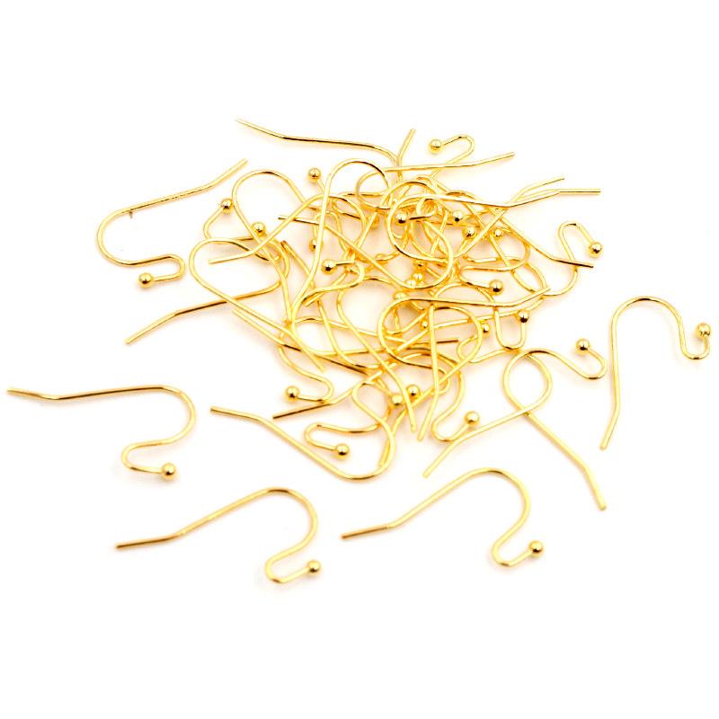 100 Stück S-förmige Kupferbeschichtete Ohrhaken, 21x16mm, DIY Ohrring-Herstellungszubehör, 20g