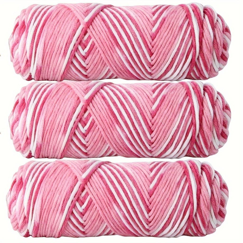 Vibrant 3pcs Yarn Bundle Soft & Thick 8-Strand Acrylic for DIY Knitting and Crochet, Ideal for Hats, 10.05oz Total