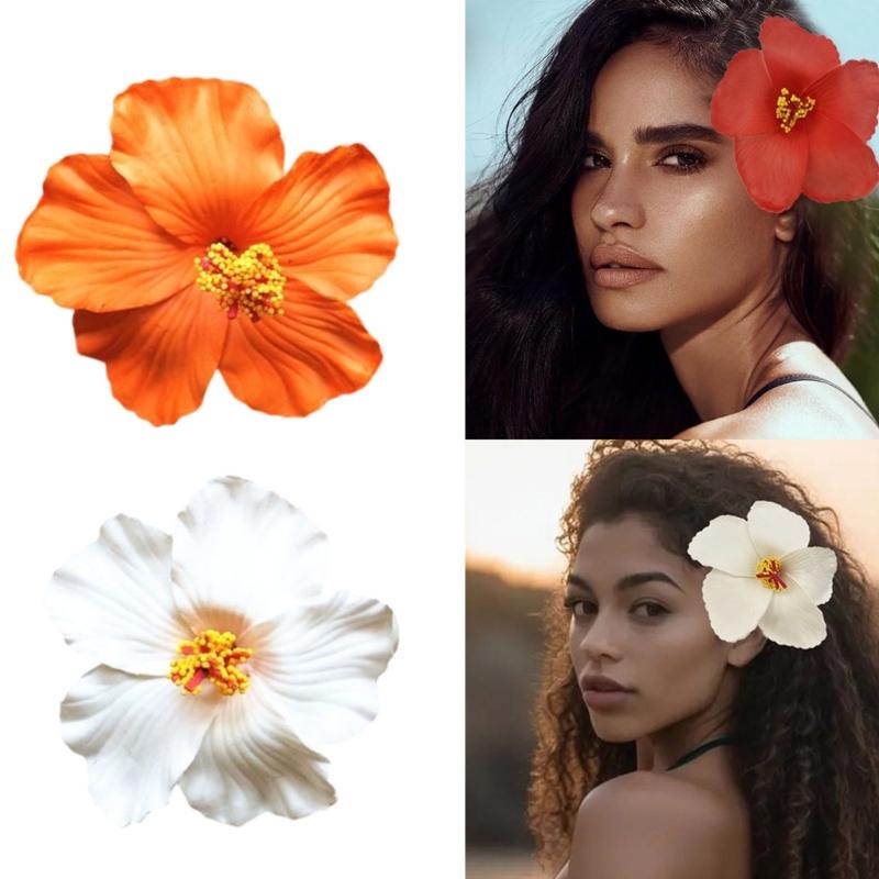 Pack Of 3 Flower Hair Clip For Women Slip Resistant Plumeria Plan Party Wedding Hair Styling