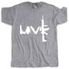 New fashion t-shirt cotton tees Banksy Street Art Love Guns AK-47 AK47 AK 47 men's t shirt brand top tees unisex teeshirt