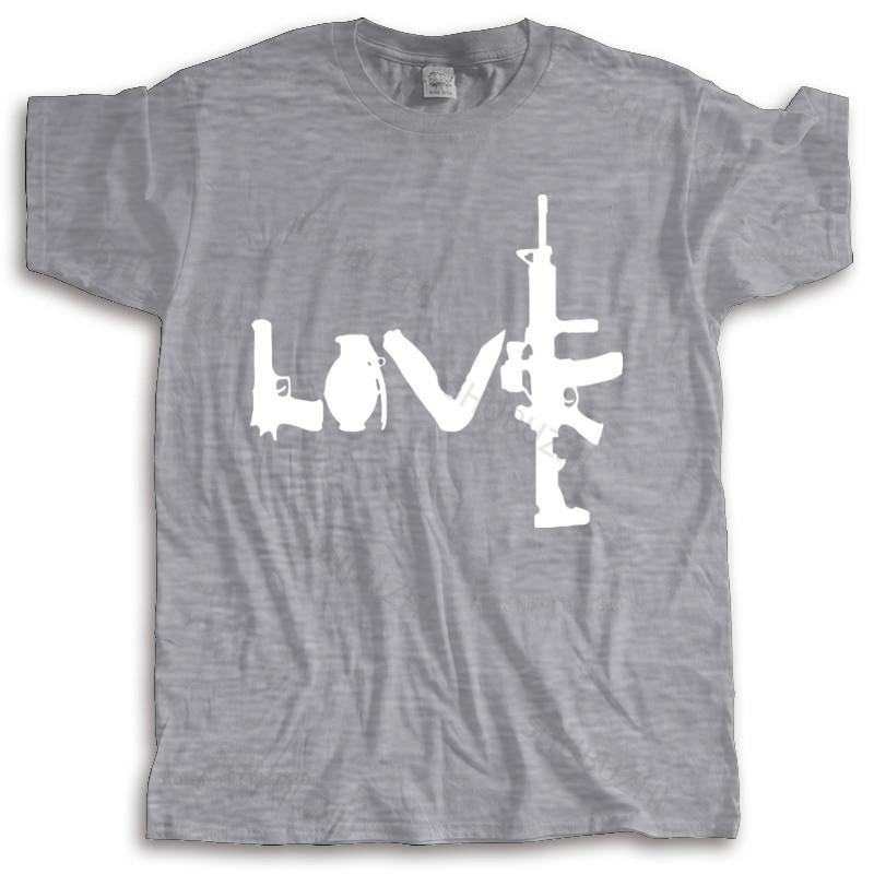 New fashion t-shirt cotton tees Banksy Street Art Love Guns AK-47 AK47 AK 47 men's t shirt brand top tees unisex teeshirt