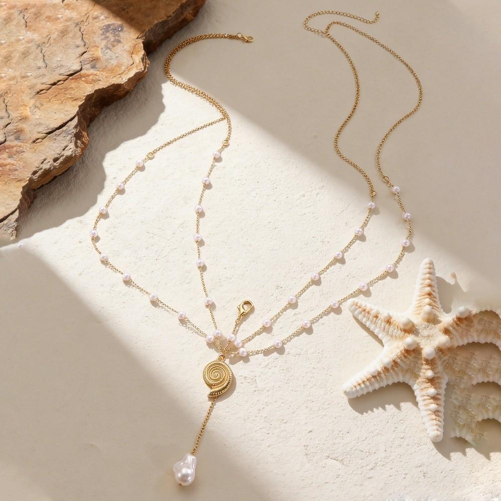 Pearl Pendant Belly Chain Seashell Boho Chest Chain Fashion Waist Chains  Vacation