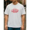 European Size Creative Print, Men's Casual Short-sleeved Round-neck Pattern Printed T-shirt, Comfortable and Breathable Casual Sports Top