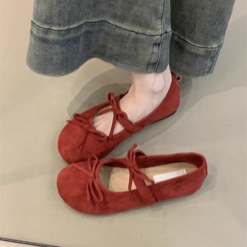 Gentle Mary Jane shoes new sweet bow with skirt round head light mouth shoes