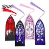 Decorative Book Accessory Stained Glass Art Acrylic Bookmark Halloween Dark Aesthetic Mark Transparent Double-sided Bookmark Page Marker with