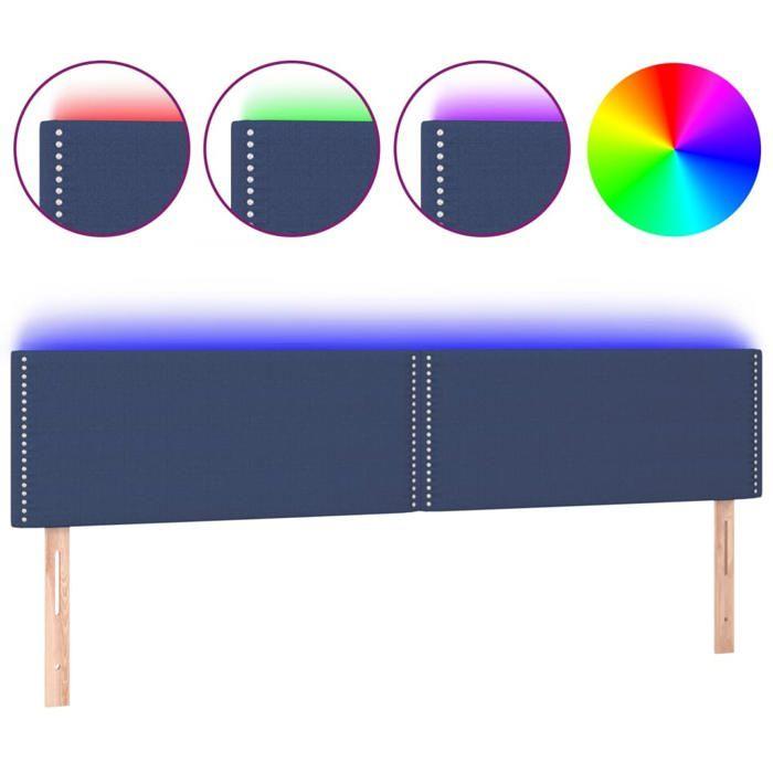 VidaXL LED Headboard Bedroom Furniture Double Bed Accessory Head of Bed Frame Interior Blue 3121492
