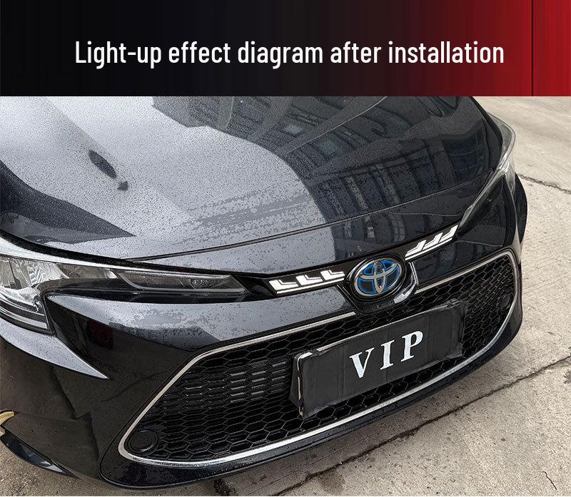 LED Front Grille Light for 19-25 Toyota Levin: Sequential Turn & Daytime Running Light Modification