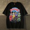 Halloween Horror Abstract Teletubbies Printed T-Shirt Short Sleeve Cotton Top Men's Crew Neck Trendy Large Size Summer T-Shirt