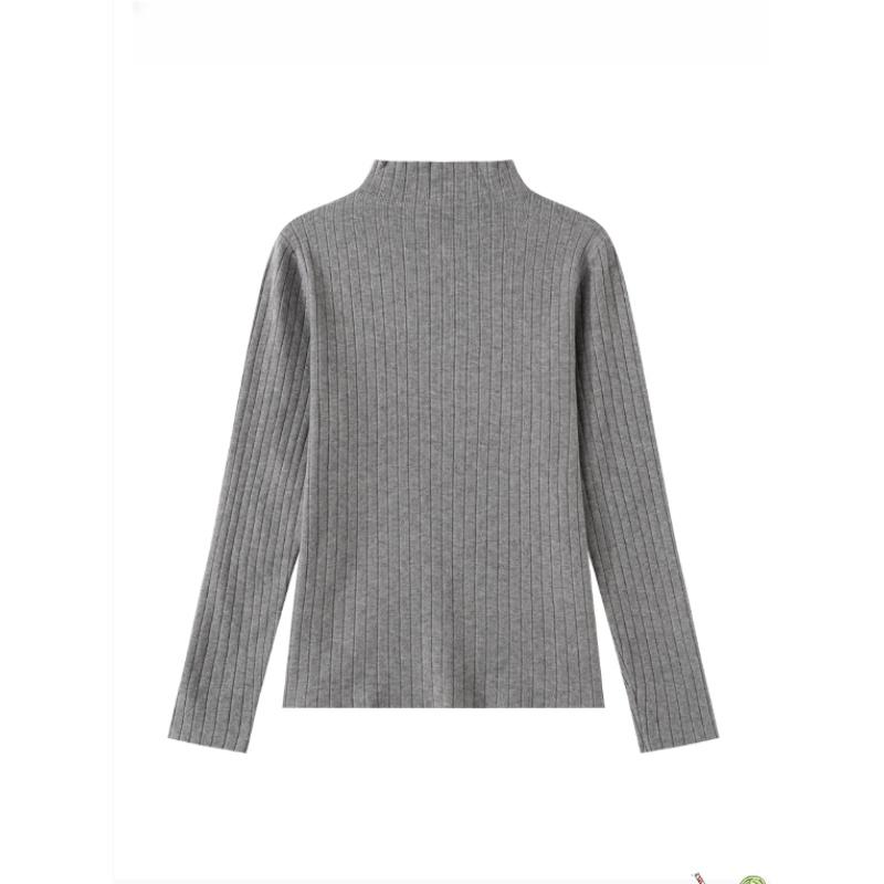 Semi-high Neck, Cut-out Long-sleeved Knitted Sweater, A New Early Autumn Style for Women with A Spicy Girl Look, A Slimming and Unique Sweater Top