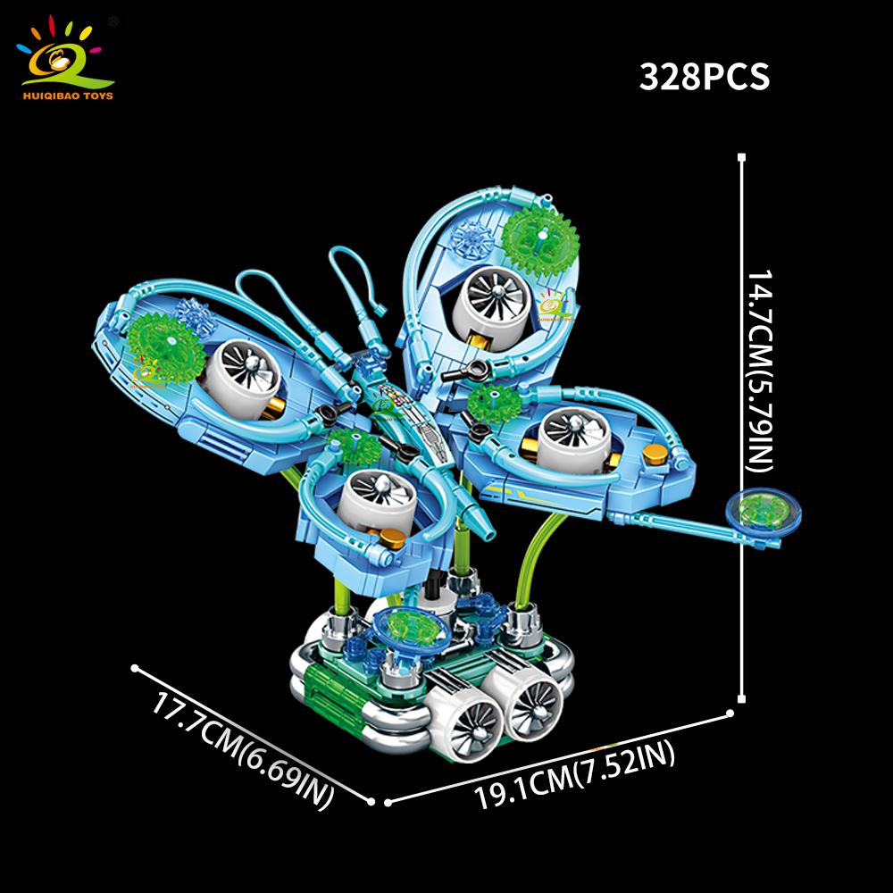 HUIQIBAO Insect Series MOC Butterfly Beetle Model Building Block Technical Brick Construction Toy Children Desk Home Decoration
