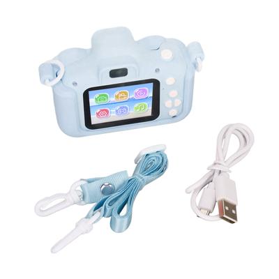 Appareil photo pour enfants Écran HD IPS 2 pouces Caméra avant arrière Jeu MP3 Enregistrement vidéo Appareil photo pour tout-petits pour enfants Âges 3 à 10 Bleu