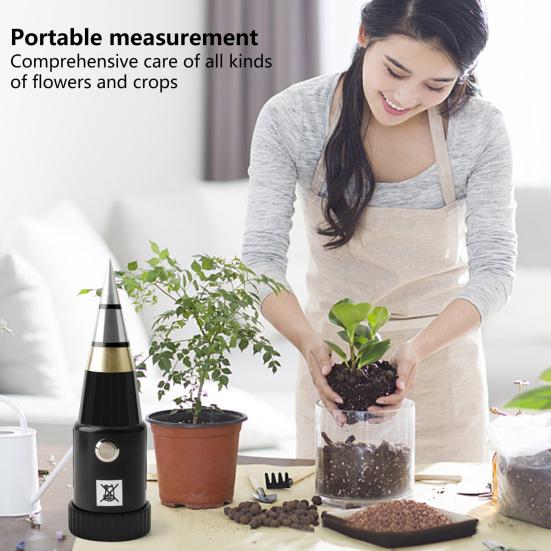 

Измеритель почвы Быстрое измерение Чувствительный высокоточный портативный аккумулятор Не требуется батарея Наблюдайте за состоянием почвы Пластиковый диапазон pH От 3 до 8 pH Датчик влажности почвы чёрный